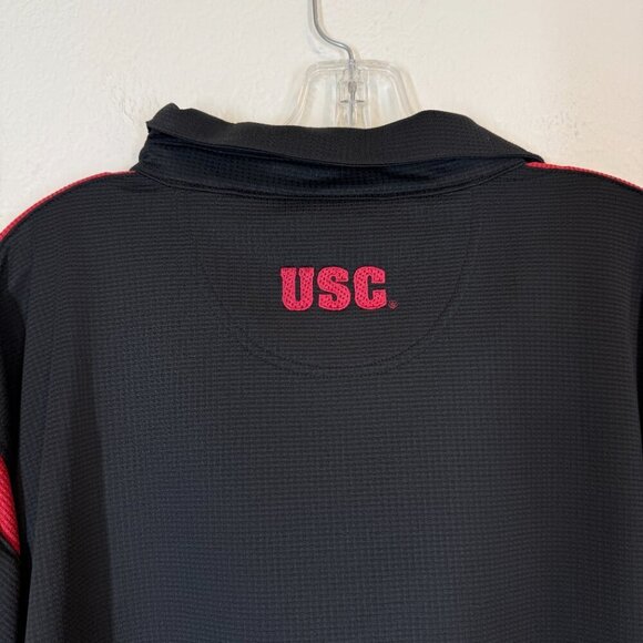 Nike USC Trojans Golf Polo Shirt Black Red Embroidered XXL - Picture 4 of 11